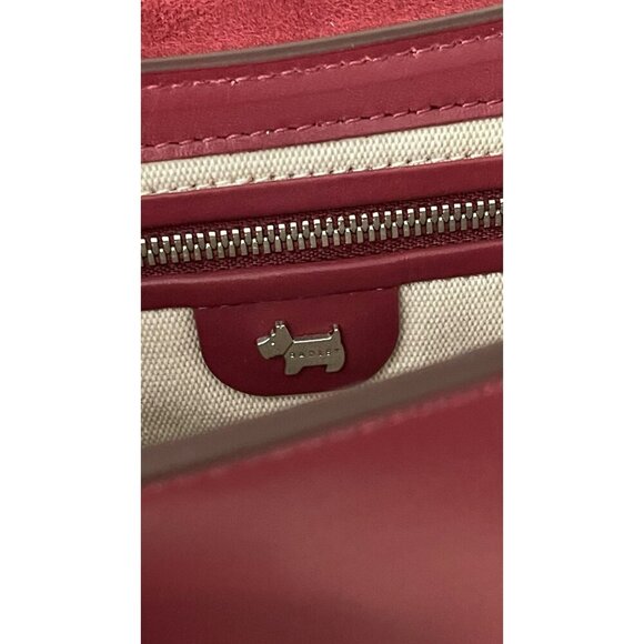 Radley $238 Newton Medium Flap Leather Burgundy Shoulder Bag NWT - Picture 8 of 8